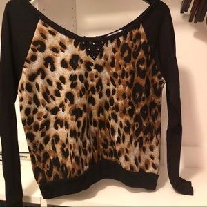 Leopard Print Off the Shoulder Top